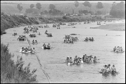 Jaycees' Raft Race: An 88-Strong Armada of Rafts