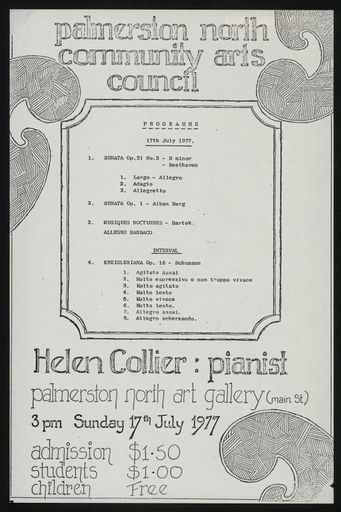Helen Collier: pianist' performance poster - Resource cover image