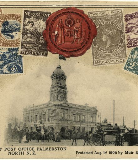 Postcard of the Post Office, Palmerston North
