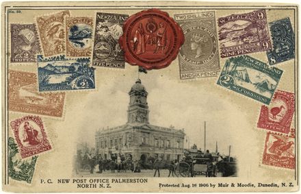 Postcard of the Post Office, Palmerston North