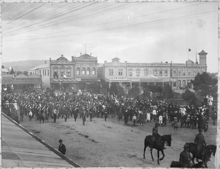 Army volunteers parade, The Square