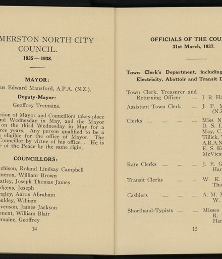 City of Palmerston North Municipal Hand Book 1937 9