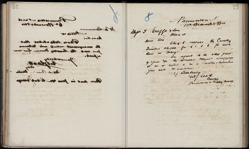 Outwards Correspondence of the Palmerston North Cemetery Trustees, 1898 -1902 104