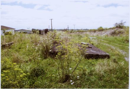 Concrete foundations at Liggins flax mill, Tokomaru