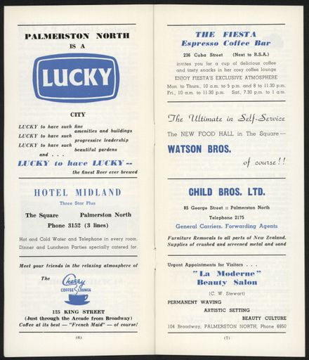 Visitors Guide Palmerston North and Feilding: November 1960 - 5