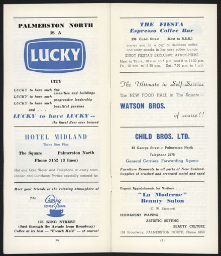 Visitors Guide Palmerston North and Feilding: November 1960 - 5