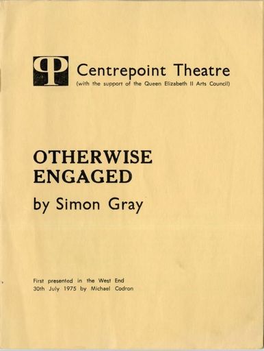 Otherwise Engaged - Centrepoint Theatre Programme - Resource cover image