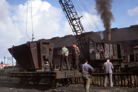 Railway Workers and Crane