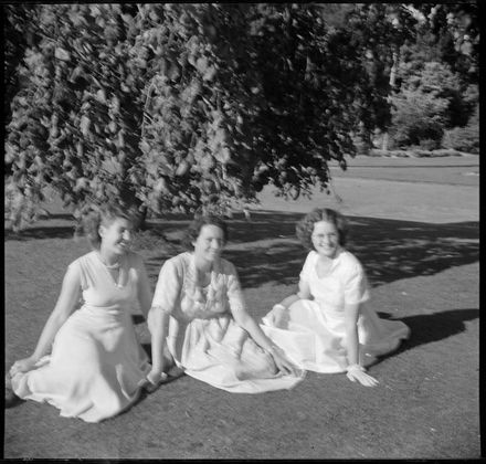 Three women sitting on the grass, either the Victoria Esplanade or Fitzroy Park - Resource cover image