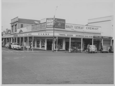 Shops on the corner of Main Street East and The Square