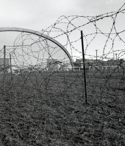 Barbed wire at the Showgrounds