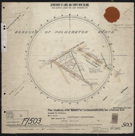 Survey Plans (subdivisions) 1938 - 1951