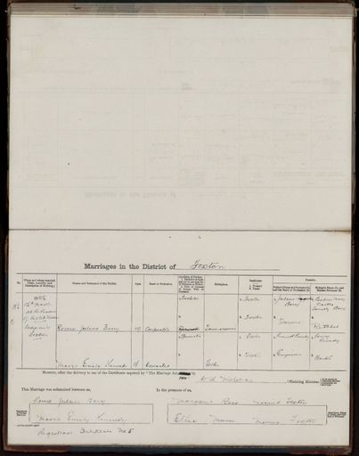 Marriage register 1909- 1927