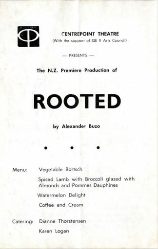 Rooted - Centrepoint Theatre programme