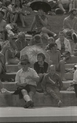 Spectators at the Lido Pool