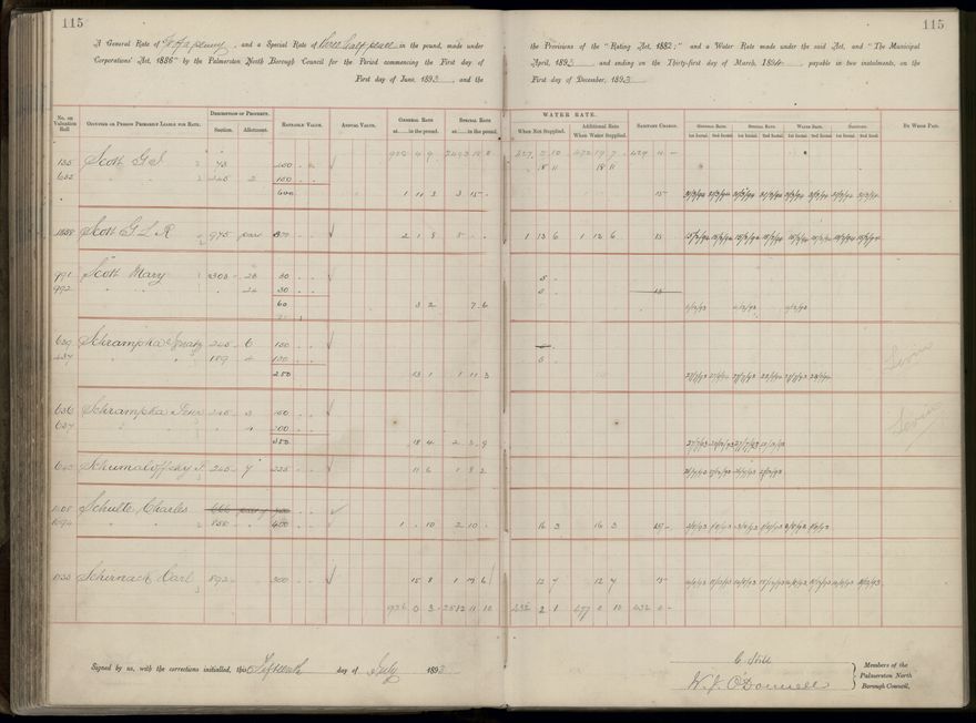 Palmerston North Rate Book, 1893 - 1896, 120