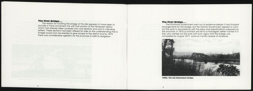 The Fitzherbert Bridges 1877-1987 - 4