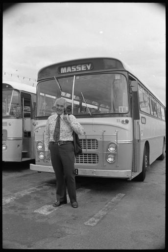 John Lithgow with a Massey bound bus - Resource cover image