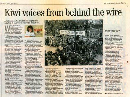 Memory Lane - "Kiwi voices from behind the wire"