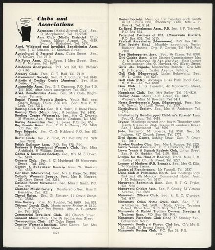 Visitors Guide Palmerston North and Feilding: December 1960 - 8