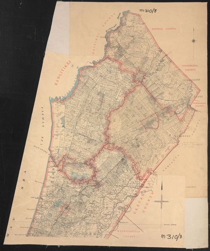 Cadastral Map of Horowhenua, Kairanga, Manawatū and Oroua County Council areas