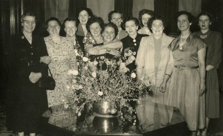 Staff of C M Ross Co. Ltd tearooms at Miss Haycock’s celebration