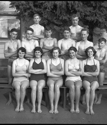 Swimming Team, Palmerston North Technical High School