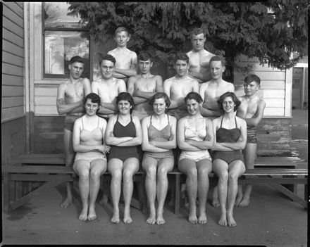 Swimming Team, Palmerston North Technical High School