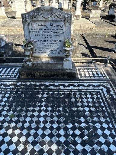 Headstone - Peter Johan and Maja Cajsa Anderson - Resource cover image