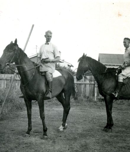 Ernst West and Lynn Fielding on horseback
