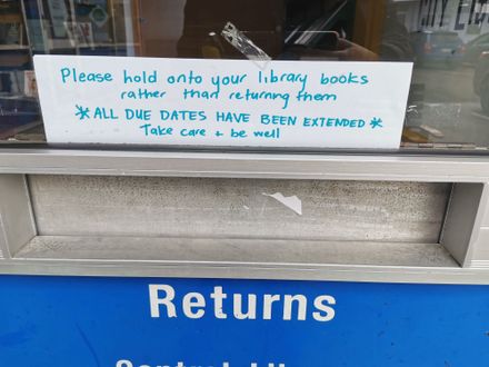 Awapuni Library - packed up for lockdown