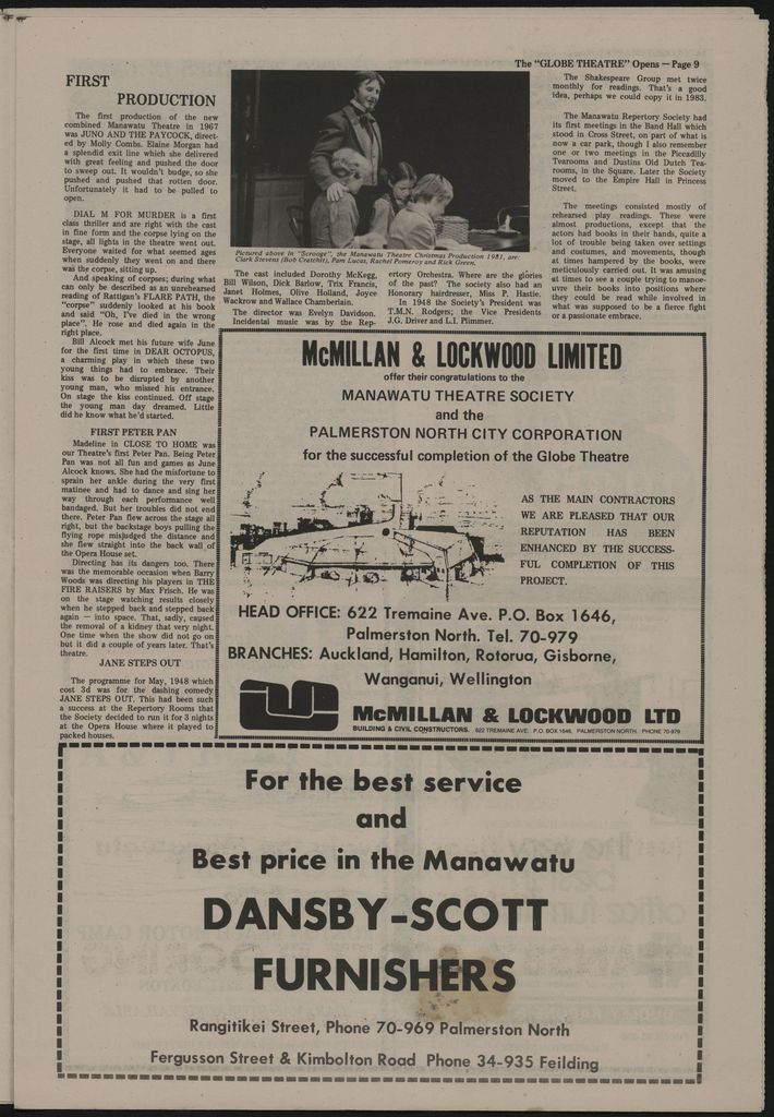 "The Globe Theatre Opens" Commemorative Newspaper 09