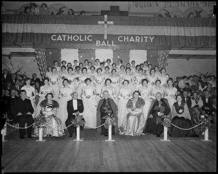 "After the Presentation" - Debutantes and Officials at the Catholic Charity Ball