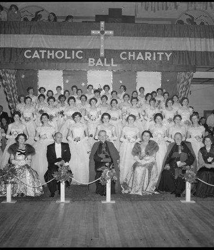 "After the Presentation" - Debutantes and Officials at the Catholic Charity Ball