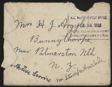 Envelope sent from WWI