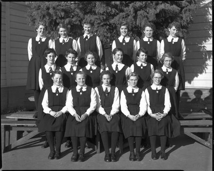 Group of Female Students, Palmerston North Technical High School