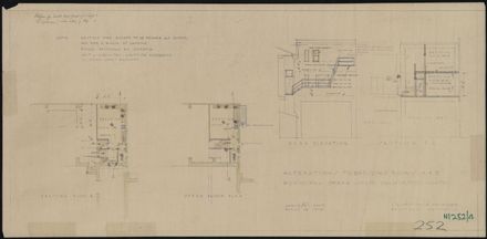 Plan of alterations to dressing rooms at the Municipal Opera House