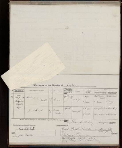 Marriage register 1909- 1927