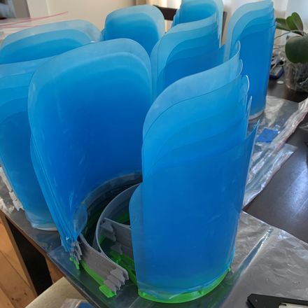 Covid-19 Face shields produced by Blueprint Makerspace