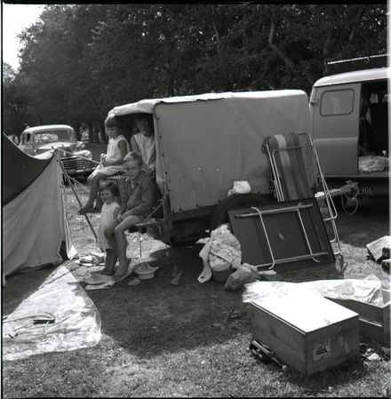 Holidaymakers at the Palmerston North Municipal Motor Camp