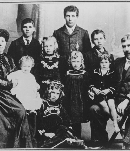 Alva and George Atkinson with their children