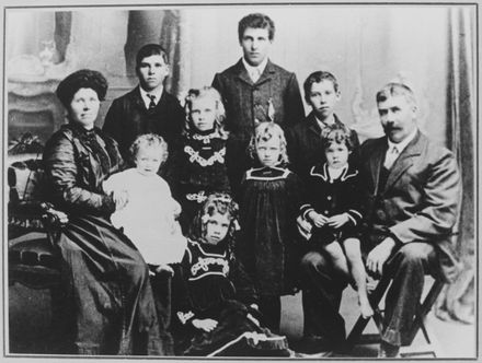 Alva and George Atkinson with their children