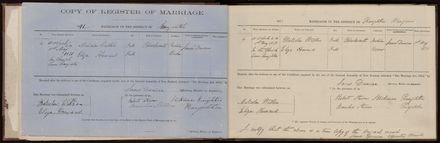 Marriage register 1870 - 1880