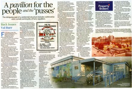 Back Issues: A pavilion for the people and the 'pusses'