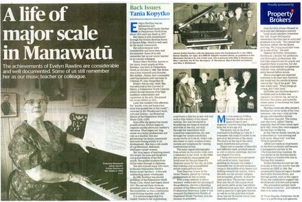 Back Issues: A life of major scale in Manawatū