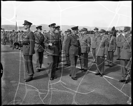 "Brigadier G.P. Cade, D.S.O., Makes Inspection" at Linton Camp