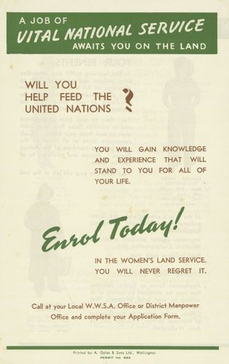 Page 3: 'Join the Women's Land Service' pamphlet