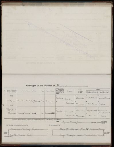 Marriage register 1909- 1927