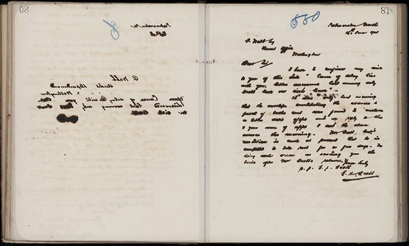 Outwards Correspondence of the Palmerston North Cemetery Trustees, 1898 -1902 108