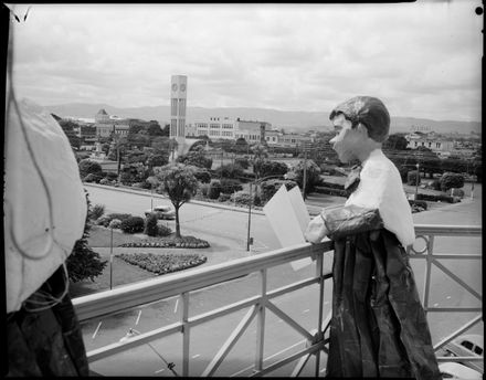 "Monster Christmas Decorations" Outside Milne and Choyce Ltd.